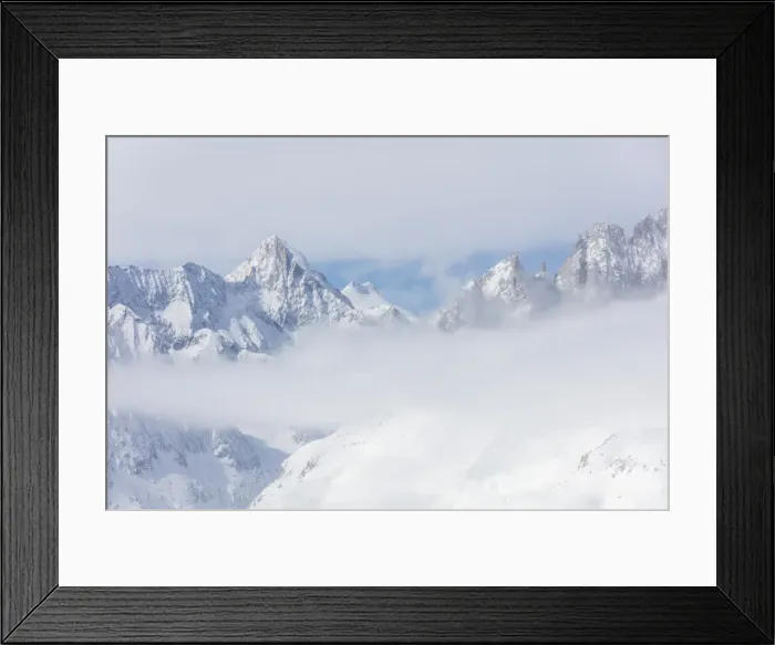 Framed Print : Aletsch Glacier seen from Betterhorn surrounded by snow, Bettmeralp, district of Raron Framed Print : Aletsch Glacier seen from Betterhorn surrounded by snow, Bettmeralp, district of Raron