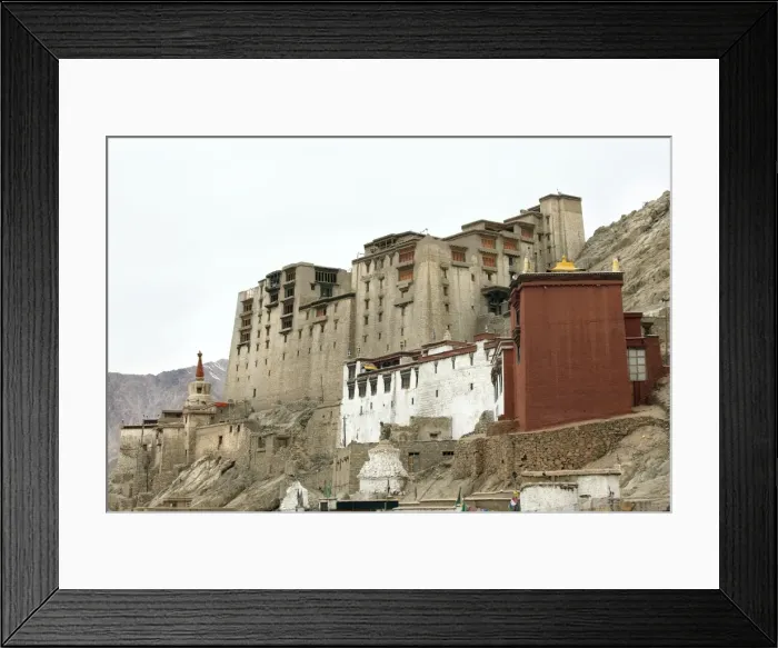 Framed Print : Palace in Leh with LAMO house below. Ladakh, India, Asia Framed Print : Palace in Leh with LAMO house below. Ladakh, India, Asia