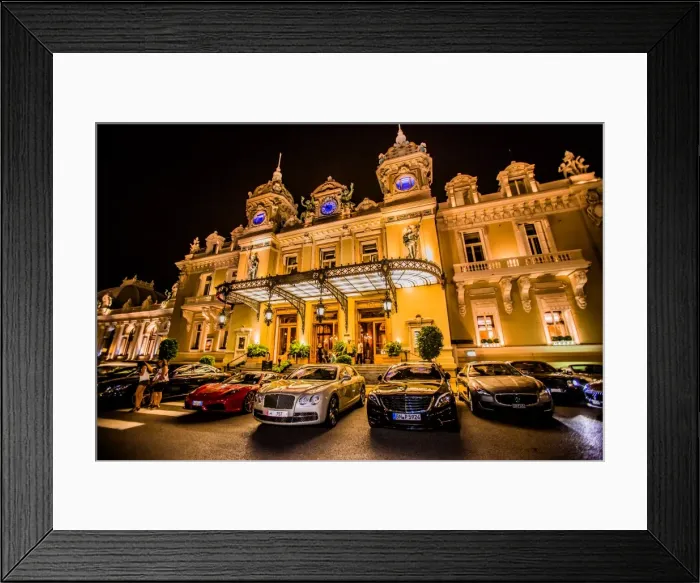 Framed Print : Casino at night, Monaco, Europe Framed Print : Casino at night, Monaco, Europe