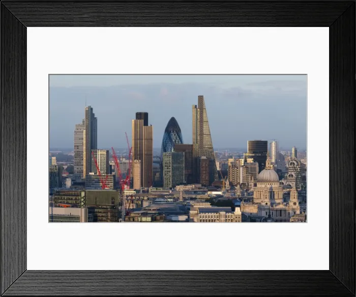 Framed Print : Vew of the City of London from the top of Centre Point tower, London, England, United Kingdom Framed Print : Vew of the City of London from the top of Centre Point tower, London, England, United Kingdom