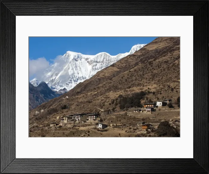 Framed Print : The beautiful village of Laya in the Himalayas, Bhutan, Asia Framed Print : The beautiful village of Laya in the Himalayas, Bhutan, Asia
