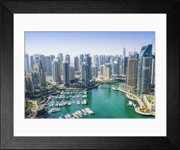 Framed Print : High view of Dubai Marina, Dubai, United Arab Emirates, Middle East Framed Print : High view of Dubai Marina, Dubai, United Arab Emirates, Middle East