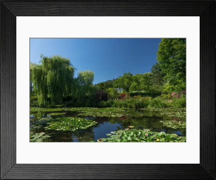 Framed Print : Monets house behind the waterlily pond, Giverny, Normandy, France, Europe Framed Print : Monets house behind the waterlily pond, Giverny, Normandy, France, Europe