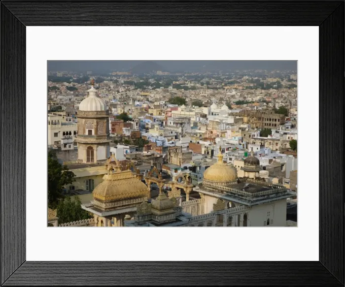 Framed Print : View across Udaipur from the City Palace, Udaipur, Rajasthan, India, Asia Framed Print : View across Udaipur from the City Palace, Udaipur, Rajasthan, India, Asia