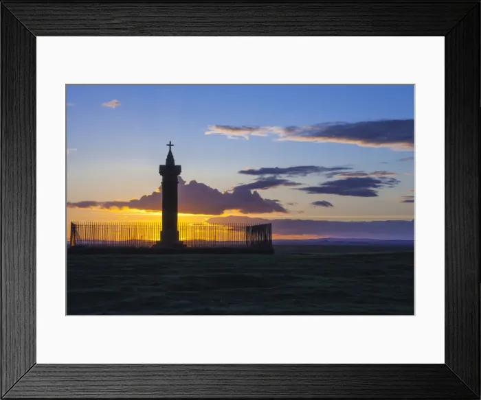 Framed Print : Death site of Edward 1st of England, known as The hammer of the Scots, on Brough Marsh Framed Print : Death site of Edward 1st of England, known as The hammer of the Scots, on Brough Marsh