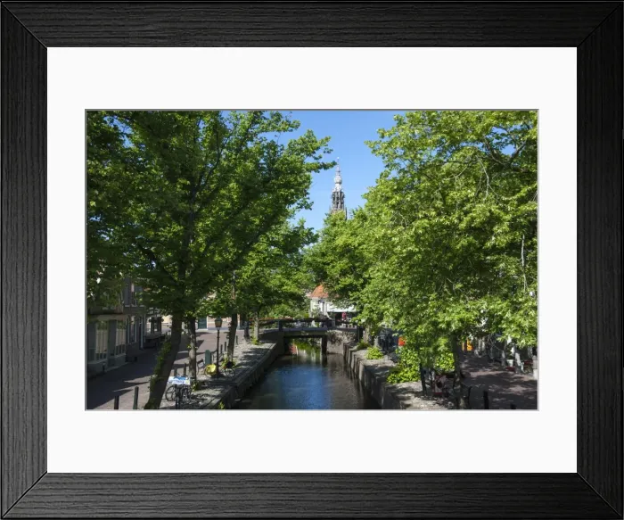 Framed Print : Canal scene in Edam, Holland, Europe Framed Print : Canal scene in Edam, Holland, Europe