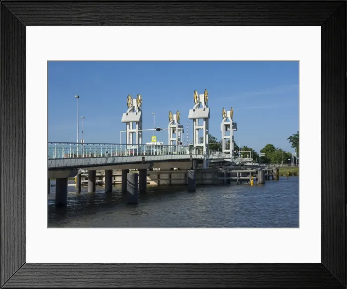 Framed Print : Ijssel Brucke, Town Bridge, Kampen, Holland, Europe Framed Print : Ijssel Brucke, Town Bridge, Kampen, Holland, Europe