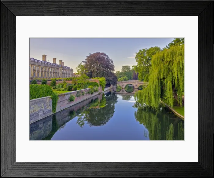 Framed Print : Clare and Kings College Bridges over River Cam, The Backs, Cambridge, Cambridgeshire Framed Print : Clare and Kings College Bridges over River Cam, The Backs, Cambridge, Cambridgeshire