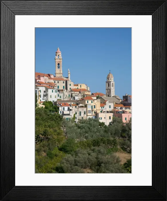 Framed Print : View of Cervo, Imperia, Liguria, Italy, Europe Framed Print : View of Cervo, Imperia, Liguria, Italy, Europe