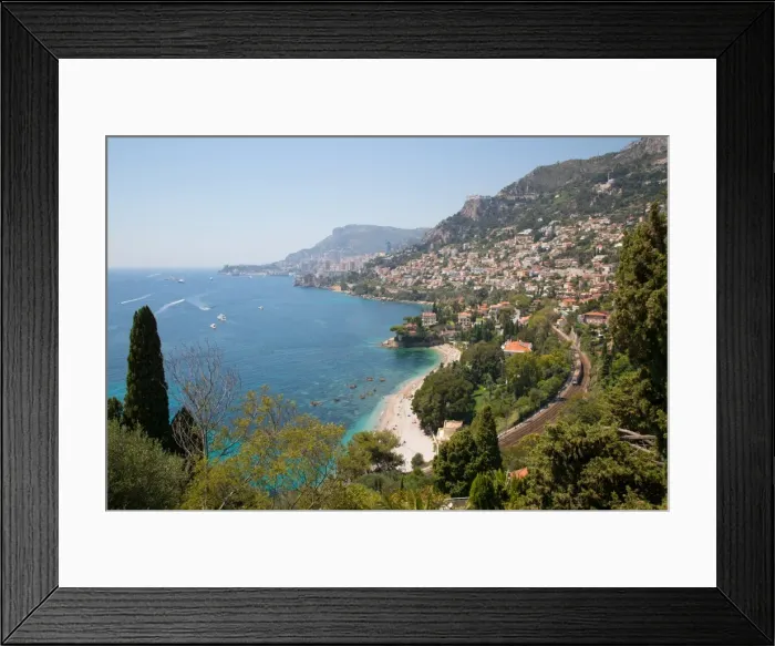 Framed Print : View toward Monaco from Roquebrune-Cap-Martin, Cote d Azur, Provence, French Riviera Framed Print : View toward Monaco from Roquebrune-Cap-Martin, Cote d Azur, Provence, French Riviera