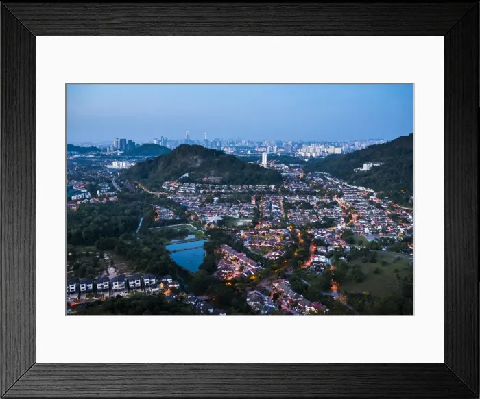 Framed Print : Kuala Lumpur skyline at night seen from Bukit Tabur Mountain, Malaysia, Southeast Asia Framed Print : Kuala Lumpur skyline at night seen from Bukit Tabur Mountain, Malaysia, Southeast Asia