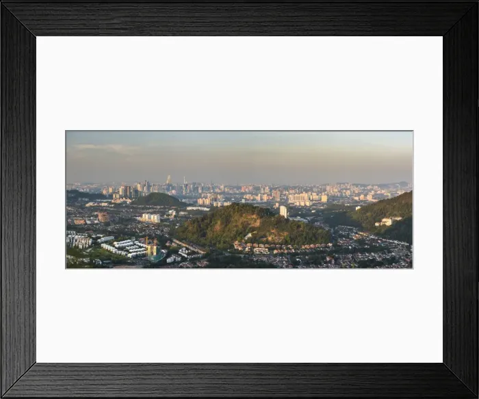 Framed Print : Kuala Lumpur skyline seen at sunrise from Bukit Tabur Mountain, Malaysia, Southeast Asia Framed Print : Kuala Lumpur skyline seen at sunrise from Bukit Tabur Mountain, Malaysia, Southeast Asia