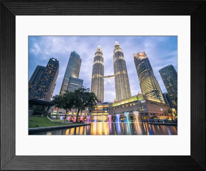 Framed Print : Petronas Twin Towers light display at night, Kuala Lumpur, Malaysia, Southeast Asia, Asia Framed Print : Petronas Twin Towers light display at night, Kuala Lumpur, Malaysia, Southeast Asia, Asia