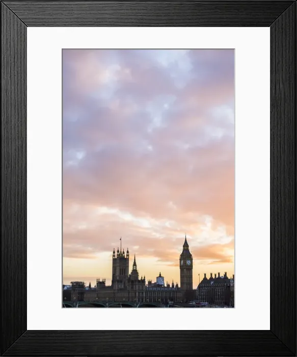 Framed Print : Big Ben and Houses of Parliament at sunset, UNESCO World Heritage Site, London Borough Framed Print : Big Ben and Houses of Parliament at sunset, UNESCO World Heritage Site, London Borough