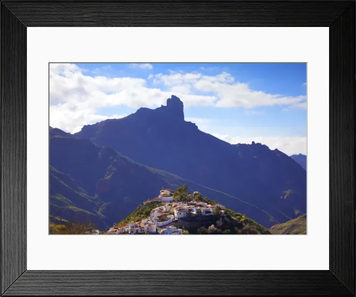 Framed Print : Tejeda with Roque Nublo in the background, Gran Canaria, Canary Islands, Spain, Atlantic Ocean Framed Print : Tejeda with Roque Nublo in the background, Gran Canaria, Canary Islands, Spain, Atlantic Ocean