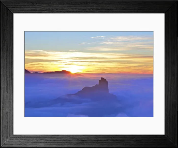 Framed Print : Sunset over Roque Bentayga, Gran Canaria, Canary Islands, Spain, Atlantic Ocean, Europe Framed Print : Sunset over Roque Bentayga, Gran Canaria, Canary Islands, Spain, Atlantic Ocean, Europe