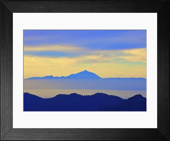 Framed Print : View of Tenerife from Gran Canaria, Gran Canaria, Canary Islands, Spain, Atlantic Ocean