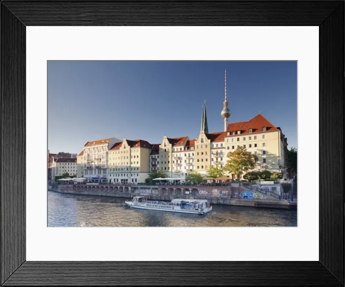 Framed Print : Nikolaiviertel Quarter, Spree River and Berliner Fernsehturm TV Tower, Berlin, Germany Framed Print : Nikolaiviertel Quarter, Spree River and Berliner Fernsehturm TV Tower, Berlin, Germany