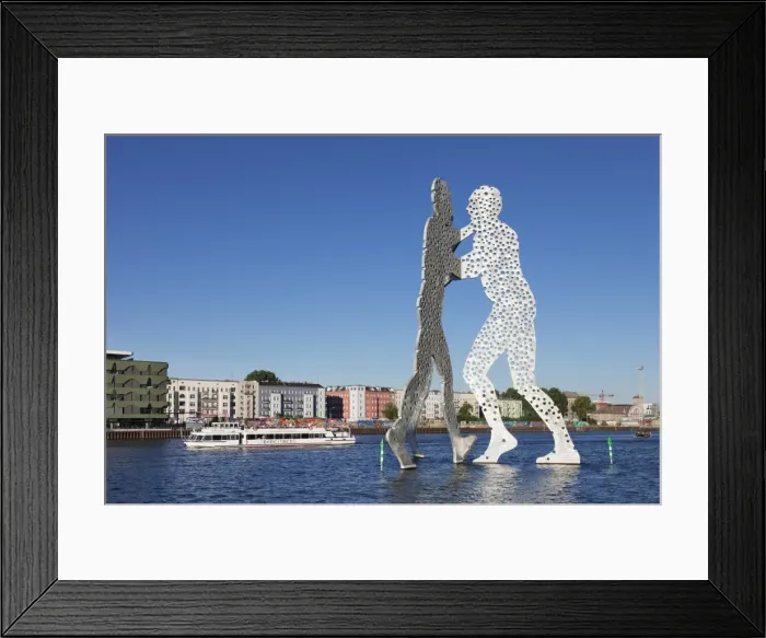 Framed Print : Molecule Man by Jonathan Borofsky, excursion boat at Spree River, Treptow, Berlin Framed Print : Molecule Man by Jonathan Borofsky, excursion boat at Spree River, Treptow, Berlin