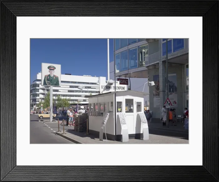 Framed Print : Checkpoint Charlie, Berlin Mitte, Berlin, Germany, Europe Framed Print : Checkpoint Charlie, Berlin Mitte, Berlin, Germany, Europe