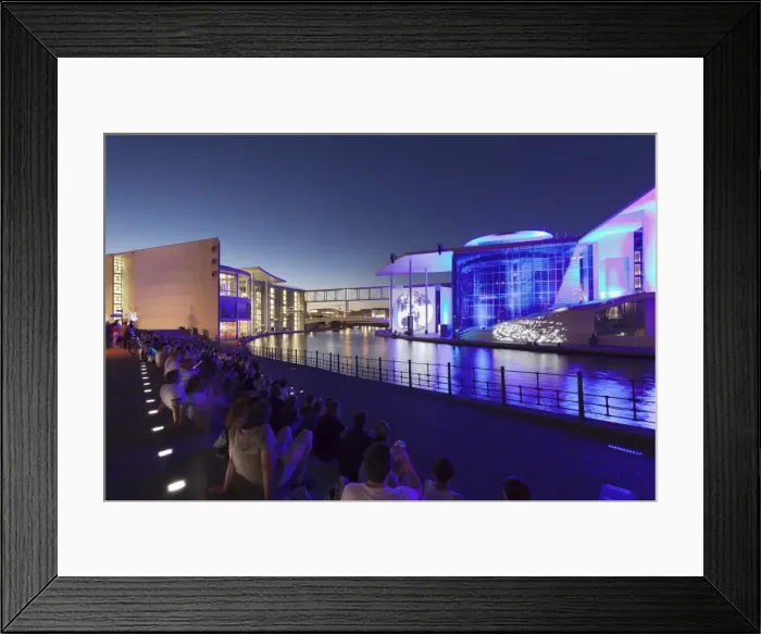 Framed Print : Lightshow about German history, Marie Elisabeth Lueders Haus and Paul Loebe Haus building Framed Print : Lightshow about German history, Marie Elisabeth Lueders Haus and Paul Loebe Haus building