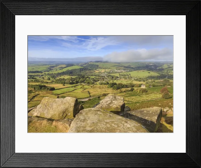 Framed Print : Curbar Edge, early autumn, Peak District National Park, Derbyshire, England, United Kingdom Framed Print : Curbar Edge, early autumn, Peak District National Park, Derbyshire, England, United Kingdom