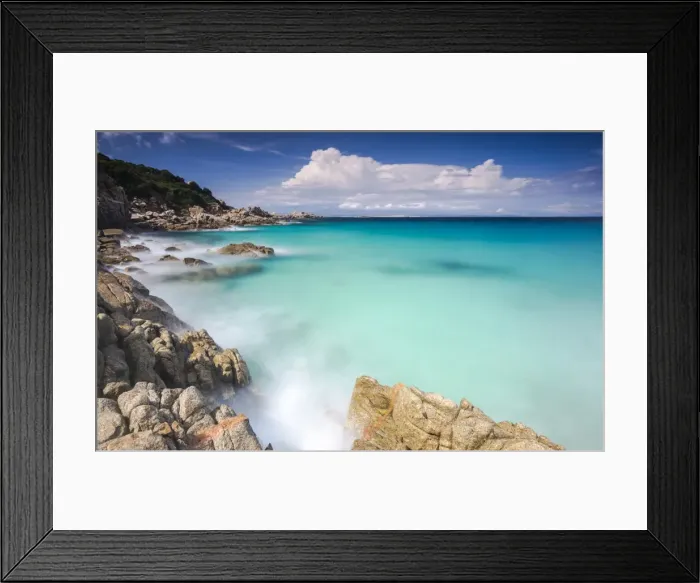 Framed Print : White rocks and cliffs frame the waves of turquoise sea, Santa Teresa di Gallura Framed Print : White rocks and cliffs frame the waves of turquoise sea, Santa Teresa di Gallura
