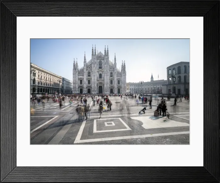Framed Print : View of the square and the gothic Duomo, the icon of Milan, Milan, Lombardy, Italy Framed Print : View of the square and the gothic Duomo, the icon of Milan, Milan, Lombardy, Italy