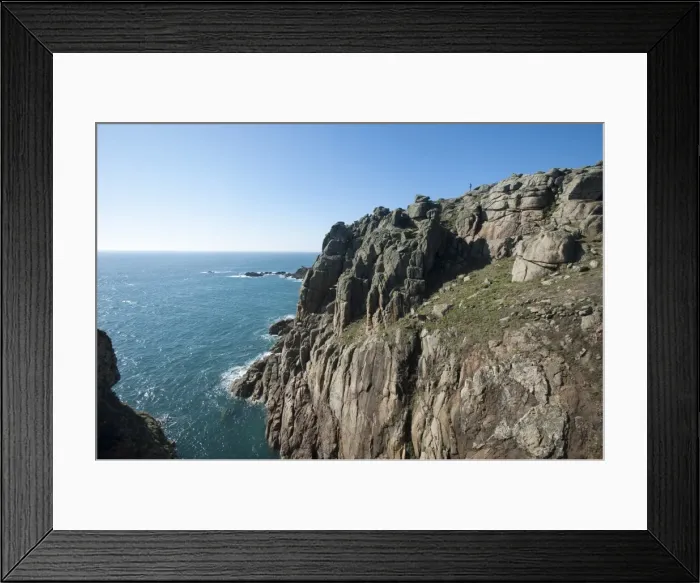 Framed Print : Rugged Cornish coastline near Lands End at the westernmost part of the British Isles Framed Print : Rugged Cornish coastline near Lands End at the westernmost part of the British Isles