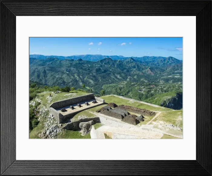 Framed Print : View over the beautiful mountains around the Citadelle Laferriere, UNESCO World Heritage Site