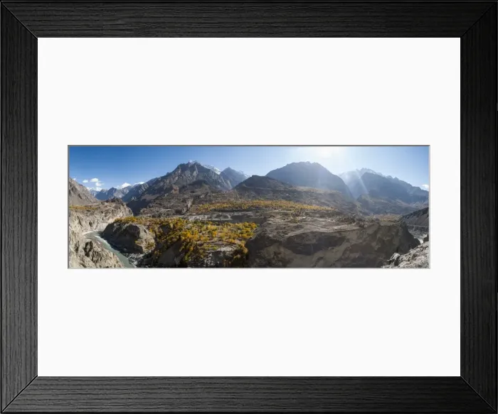 Framed Print : Dramatic Himalayan mountains in the Skardu valley, Gilgit-Baltistan, Pakistan, Asia