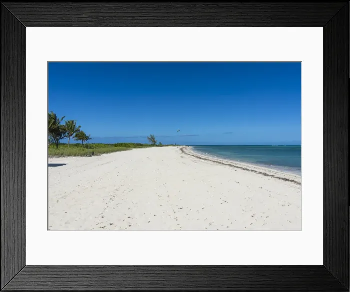 Framed Print : Long white sand beach in northern Providenciales, Turks and Caicos, Caribbean, Central Framed Print : Long white sand beach in northern Providenciales, Turks and Caicos, Caribbean, Central