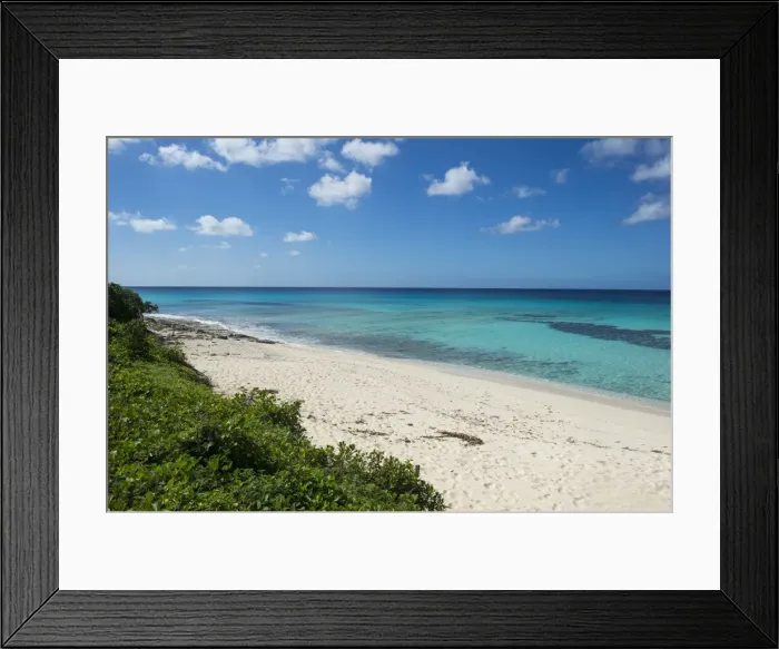 Framed Print : Beautiful white sand beach and turquoise water in Providenciales, Turks and Caicos Framed Print : Beautiful white sand beach and turquoise water in Providenciales, Turks and Caicos