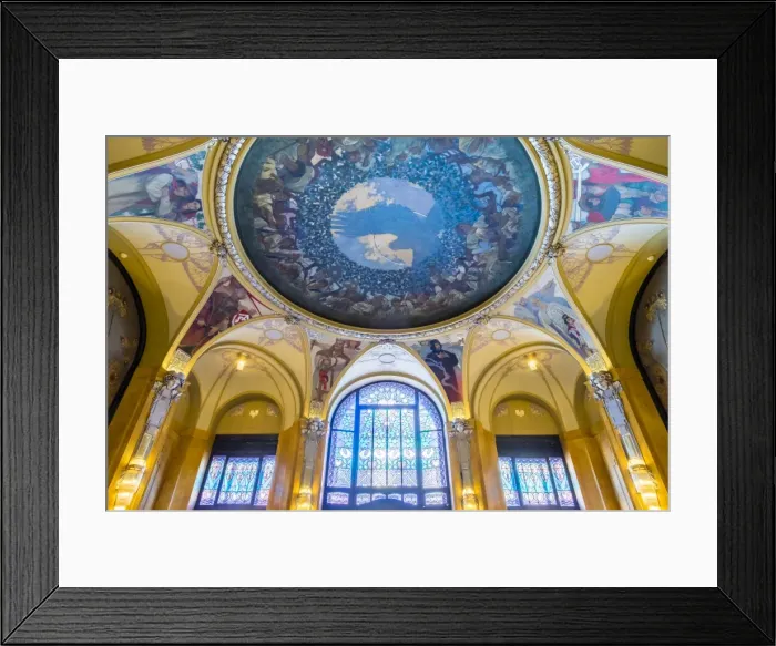 Framed Print : The Mucha Room at Municipal House (Obecni dum), designed entirely by Alphonse Mucha Framed Print : The Mucha Room at Municipal House (Obecni dum), designed entirely by Alphonse Mucha