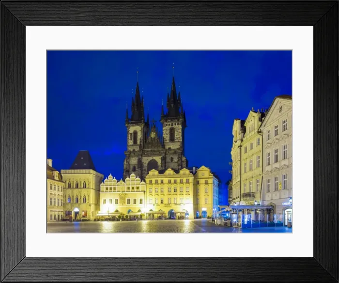 Framed Print : Tyn Cathedral on Starometske namesti (Old Town Square) at dawn, Stare Mesto (Old Town) Framed Print : Tyn Cathedral on Starometske namesti (Old Town Square) at dawn, Stare Mesto (Old Town)
