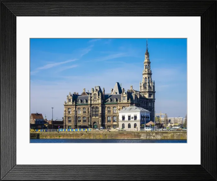 Framed Print : Loodsgebouw, Pilotage Building, located along the Scheldt River in the Eilandje district Framed Print : Loodsgebouw, Pilotage Building, located along the Scheldt River in the Eilandje district