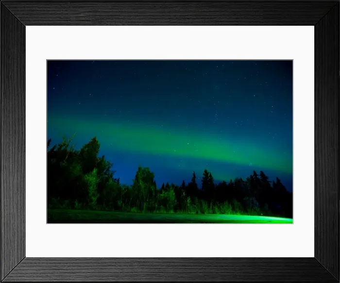 Framed Print : Aurora Borealis (Northern Lights) viewed from Denali Princess Wilderness Lodge, Alaska Framed Print : Aurora Borealis (Northern Lights) viewed from Denali Princess Wilderness Lodge, Alaska