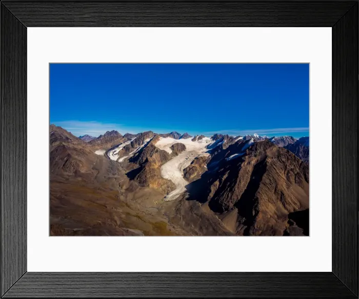 Framed Print : Flightseeing through peaks of Mt. Denali and the Alaskan mountain range, Alaska Framed Print : Flightseeing through peaks of Mt. Denali and the Alaskan mountain range, Alaska