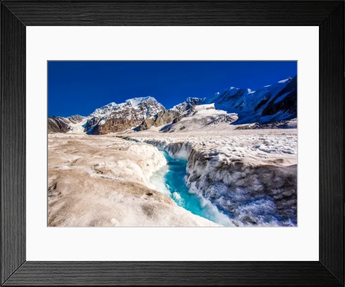 Framed Print : Helicopter landing on West Fork Glacier in Alaska, United States of America, North Framed Print : Helicopter landing on West Fork Glacier in Alaska, United States of America, North