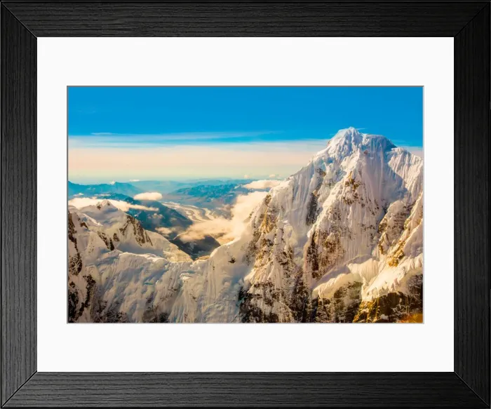 Framed Print : Flightseeing through peaks of Mt. Denali and the Alaskan mountain range, Alaska Framed Print : Flightseeing through peaks of Mt. Denali and the Alaskan mountain range, Alaska