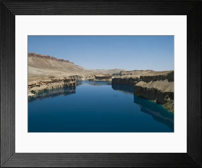 Framed Print : The spectacular deep blue lakes of Band-e Amir in central Afghanistan make up Framed Print : The spectacular deep blue lakes of Band-e Amir in central Afghanistan make up