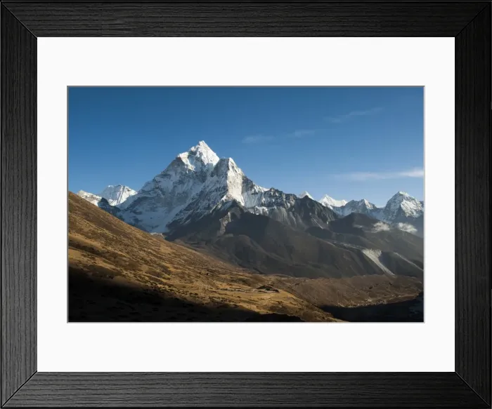 Framed Print : The stunning pointed peak of Ama Dablam, 6812m, seen from Dhukla in the Khumbu Region Framed Print : The stunning pointed peak of Ama Dablam, 6812m, seen from Dhukla in the Khumbu Region
