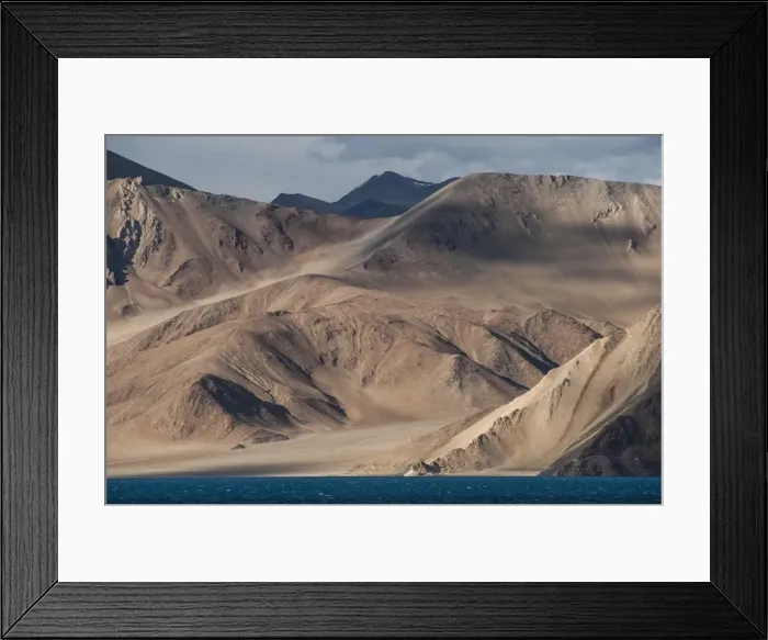 Framed Print : Pangong lake in Ladakh at a height of about 4350m (14270ft), 134 km (83 miles) long Framed Print : Pangong lake in Ladakh at a height of about 4350m (14270ft), 134 km (83 miles) long