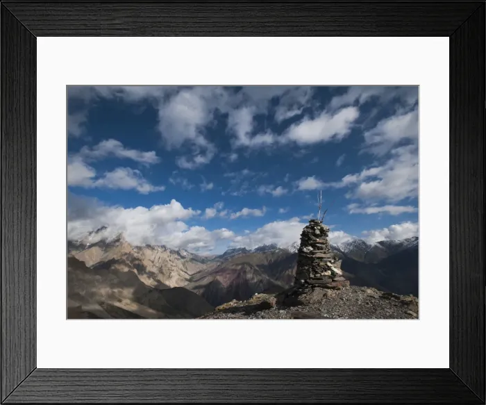 Framed Print : A cairn on top of the Dung Dung La in Ladakh, a remote Himalayan region in north India Framed Print : A cairn on top of the Dung Dung La in Ladakh, a remote Himalayan region in north India