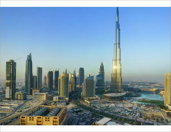 Burj Khalifa and Downtown Dubai, Dubai, United Arab Emirates, Middle East