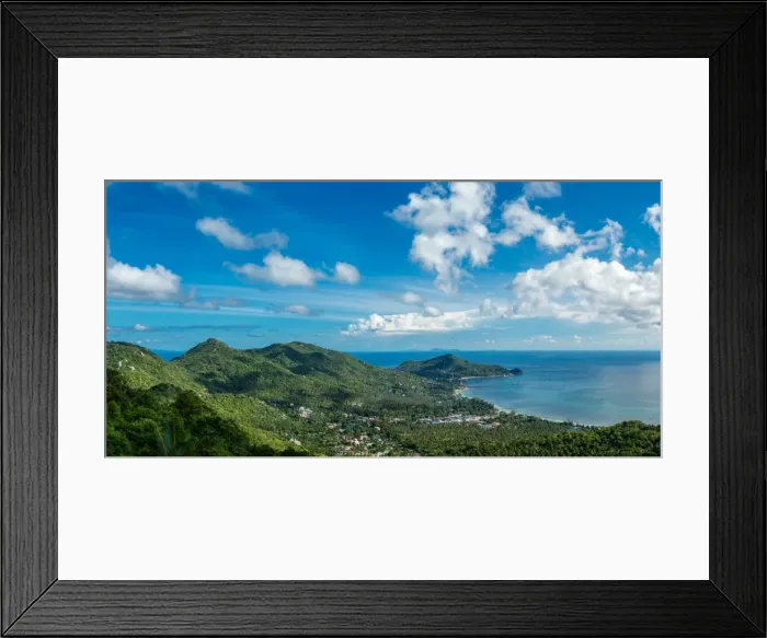 Framed Print : Panoramic view from the highest peak on the island of Koh Tao, Thailand, Southeast Asia Framed Print : Panoramic view from the highest peak on the island of Koh Tao, Thailand, Southeast Asia