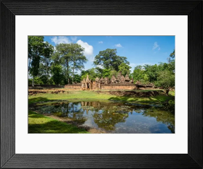Framed Print : A deserted temple reflected in a lake in Siem Reap, Cambodia, Indochina, Southeast Asia Framed Print : A deserted temple reflected in a lake in Siem Reap, Cambodia, Indochina, Southeast Asia