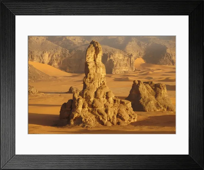Framed Print : Rock formation in Tadrart, Sahara desert, Algeria, Africa Framed Print : Rock formation in Tadrart, Sahara desert, Algeria, Africa