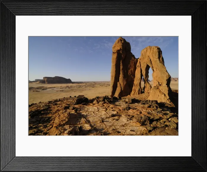 Framed Print : D Anoa natural arch, Sahara desert, Ennedi, Chad, Africa