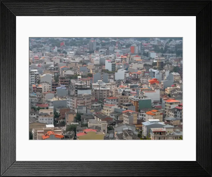 Framed Print : Overview of Lahijan, centre of the tea industry, Iran, Middle East Framed Print : Overview of Lahijan, centre of the tea industry, Iran, Middle East